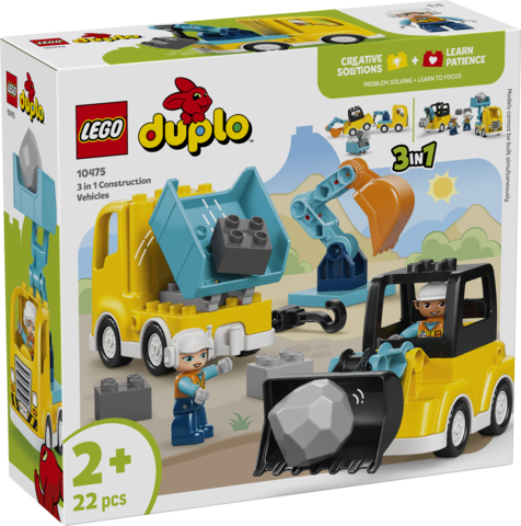 LEGO® DUPLO® Town 3 in 1 Construction Vehicles Toys 10475