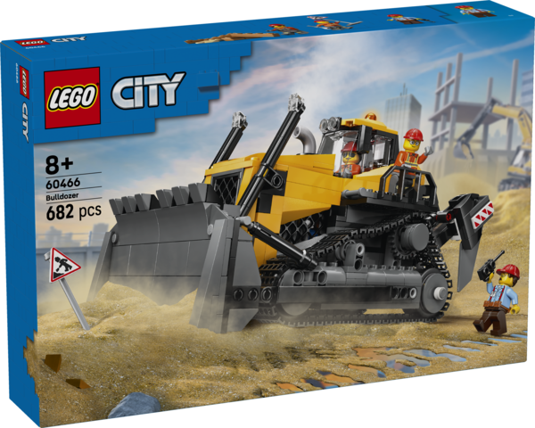 LEGO® City Yellow Bulldozer Construction Site Building Toy Playset 60466