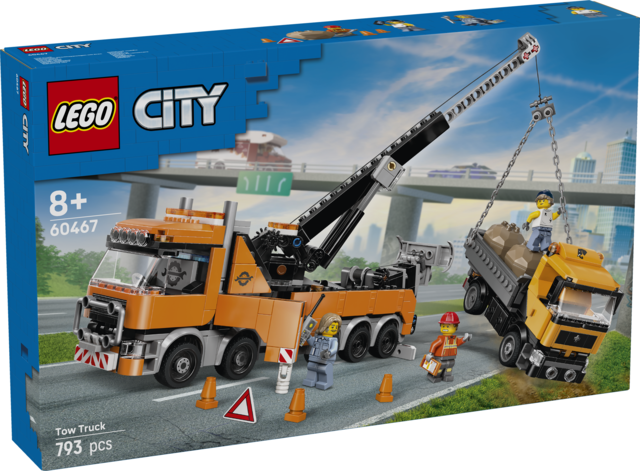LEGO® City Heavy-Duty Recovery Tow Truck with Crane Toy Construction Kit 60467