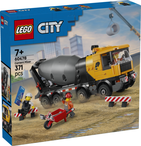 LEGO® City Cement Mixer Construction Toy for Kids 60478