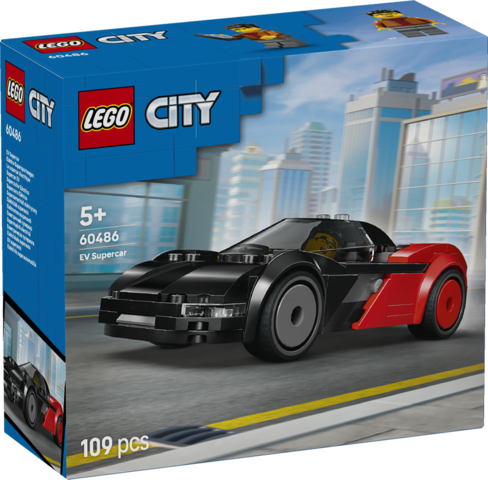 LEGO® City EV Supercar Toy Building Kit and Minifigure 60486