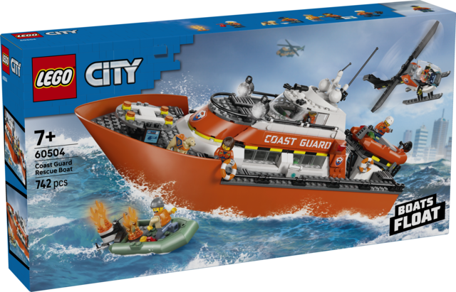 LEGO® City Coast Guard Rescue Boat & Helicopter Playset 60504