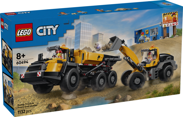 LEGO® City Dump Truck & Front End Loader - Construction Toy 60494
