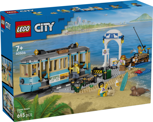 LEGO® City Classic Beach Streetcar - Train Toys 60506