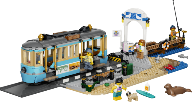 LEGO® City Classic Beach Streetcar - Train Toys 60506 - Image 2