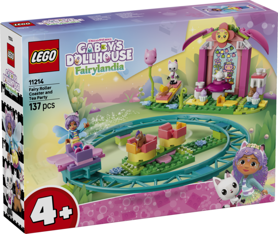 LEGO® Gabby’s Dollhouse Fairy Roller Coaster and Tea Party 11214