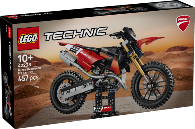 LEGO® Technic™ Ducati Desmo450 MX Factory Motorcycle 42238