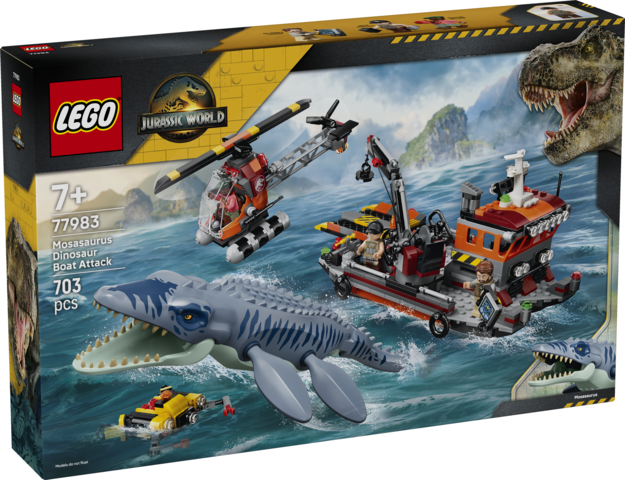 LEGO® Jurassic World Mosasaurus Dinosaur Boat Attack Toy 77983
